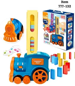 قطار دومینو‌چین باطریخور موزیکال دارای ۶۰ قطعه دومینو کیفیت عالی اورجینال