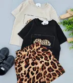 ست زیبای پلنگی 😍شلوارک نخی