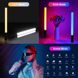 چراغ دستی عکاسی PULUZ مدل PU4140 | نور RGB کامل با 132 LED