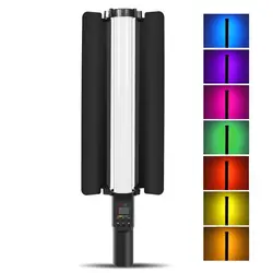 باتوم لایت دستی عکاسی PULUZ مدل PU4135 | چراغ RGB تمام‌رنگی 190LED با بارندور