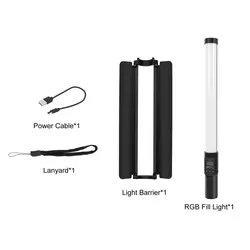 باتوم لایت دستی عکاسی PULUZ مدل PU4135 | چراغ RGB تمام‌رنگی 190LED با بارندور