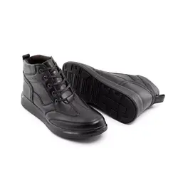 کفش نیم بوت چرم مصنوعی مردانه بند دار