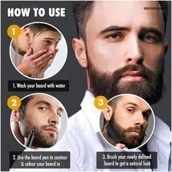 قلم هاشور حرفه ای ریش، مو و ابرو BEARD PEN