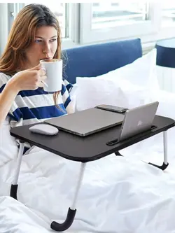 میز تحریر تاشو مناسب لپ تاپ و موبایل و تبلت 50*70با ارتفاع32