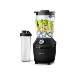 مخلوط کن Philips با لیوان شیشه ای، سیستم ProBlend، ظرفیت 2 لیتر، 2 تنظیم سرعت و پالس، 600 وات، مشکی
