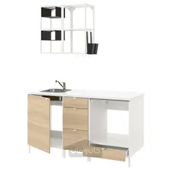 آشپزخانه ایکیا مدل IKEA ENHET رنگ اثر بلوط اینهت