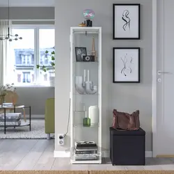 کابینت درب شیشه ای ایکیا مدل IKEA BLÅLIDEN رنگ سفید