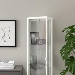 کابینت درب شیشه ای ایکیا مدل IKEA BLÅLIDEN رنگ سفید