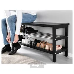 نیمکت با محل نگهداری کفش ایکیا مدل IKEA TJUSIG