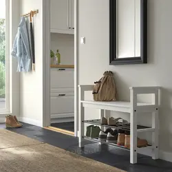 نیمکت با محل نگهداری کفش ایکیا مدل IKEA HEMNES