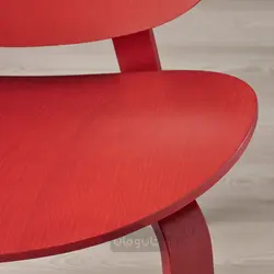 صندلی راحتی ایکیا مدل IKEA FRÖSET رنگ روکش بلوط با رنگ قرمز