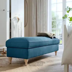 نیمکت با انباری ایکیا مدل IKEA ESSEBODA رنگ آبی تالمیرا