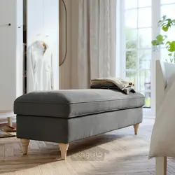 نیمکت با انباری ایکیا مدل IKEA ESSEBODA رنگ خاکستری متوسط تالمیرا