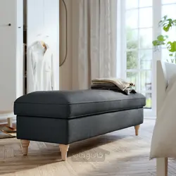 نیمکت با انباری ایکیا مدل IKEA ESSEBODA رنگ آنتراسیت کناباک