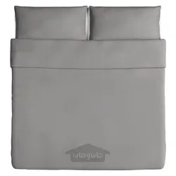 روکش لحاف و 2 عدد روبالشی ایکیا مدل IKEA ÄNGSLILJA رنگ خاکستری