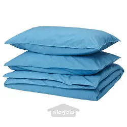 روکش لحاف و 2 عدد روبالشی ایکیا مدل IKEA ÄNGSLILJA رنگ آبی