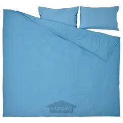 روکش لحاف و 2 عدد روبالشی ایکیا مدل IKEA ÄNGSLILJA رنگ آبی