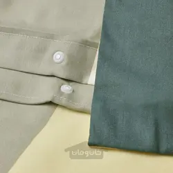 روکش لحاف و روبالشی ایکیا مدل IKEA BRUNKRISSLA رنگ سبز/چند رنگ