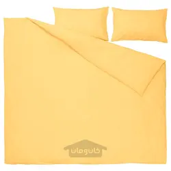 روکش لحاف و 2 عدد روبالشی ایکیا مدل IKEA NATTSVÄRMARE رنگ زرد