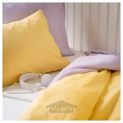 روکش لحاف و 2 عدد روبالشی ایکیا مدل IKEA NATTSVÄRMARE رنگ زرد