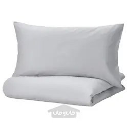 روکش لحاف و 2 عدد روبالشی ایکیا مدل IKEA NATTSVÄRMARE رنگ خاکستری روشن