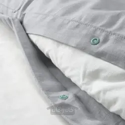 روکش لحاف و 2 عدد روبالشی ایکیا مدل IKEA NATTSVÄRMARE رنگ خاکستری روشن