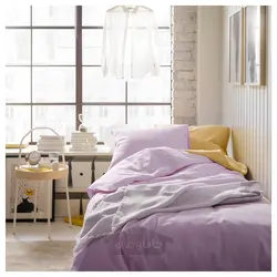 روکش لحاف و 2 عدد روبالشی ایکیا مدل IKEA NATTSVÄRMARE رنگ بنفشه