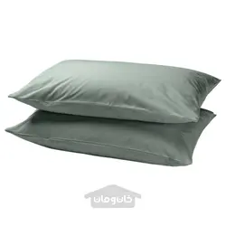 روبالشی ایکیا مدل IKEA DVALA رنگ سبز خاکستری