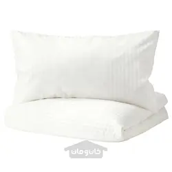 روکش لحاف و روبالشی ایکیا مدل IKEA NATTJASMIN رنگ سفید