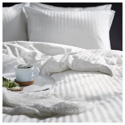 روکش لحاف و روبالشی ایکیا مدل IKEA NATTJASMIN رنگ سفید