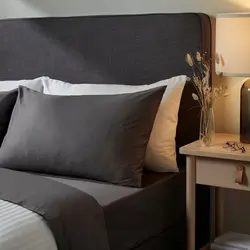 روبالشی ایکیا مدل IKEA NATTJASMIN رنگ خاکستری تیره