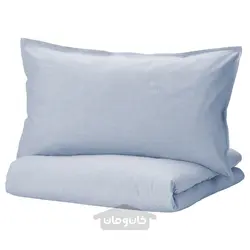روکش لحاف و روبالشی ایکیا مدل IKEA BERGPALM رنگ آبی / راه راه