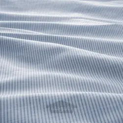 روکش لحاف و 2 عدد روبالشی ایکیا مدل IKEA BERGPALM رنگ آبی / راه راه