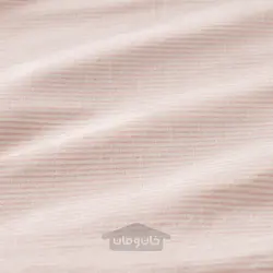 روکش لحاف و 2 عدد روبالشی ایکیا مدل IKEA BERGPALM رنگ صورتی روشن/راه راه