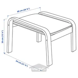 زیرپایی ایکیا مدل IKEA POÄNG رنگ پوسته تخم مرغ براق