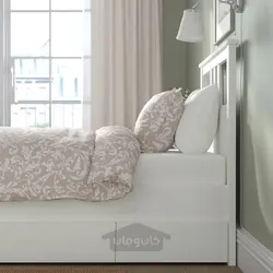 قاب تخت با 2 جعبه ذخیره سازی ایکیا مدل IKEA HEMNES