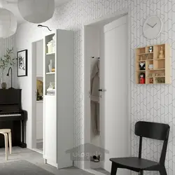 کتابخانه با درب پنلی/شیشه ای ایکیا مدل IKEA BILLY / OXBERG رنگ سفید/شیشه ای