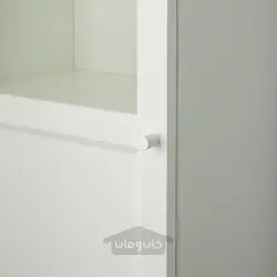 کتابخانه با درب پنلی/شیشه ای ایکیا مدل IKEA BILLY / OXBERG رنگ سفید/شیشه ای