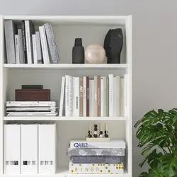 کتابخانه با درب ایکیا مدل IKEA BILLY / OXBERG رنگ سفید