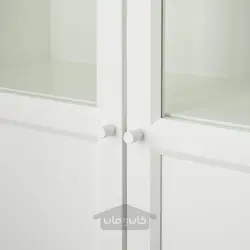 کتابخانه با واحد افزایش ارتفاع/پنل/درب شیشه ای ایکیا مدل IKEA BILLY رنگ سفید