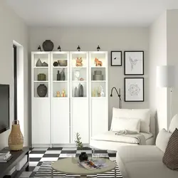 ترکیب کتابخانه بادرب پنلی/شیشه ای ایکیا مدل IKEA BILLY / OXBERG رنگ سفید