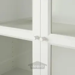 کتابخانه با درب های شیشه ای ایکیا مدل IKEA BILLY / OXBERG رنگ سفید