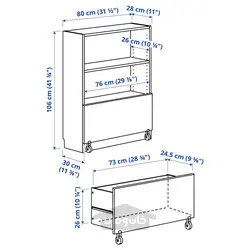 کتابخانه با کشو ایکیا مدل IKEA BILLY