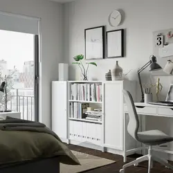 ترکیب کتابخانه با درب ایکیا مدل IKEA BILLY / OXBERG