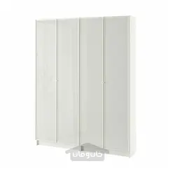 ترکیب کتابخانه با درب های شیشه ای ایکیا مدل IKEA BILLY / HÖGBO رنگ سفید