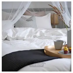 روکش لحاف و روبالشی ایکیا مدل IKEA ÄNGSLILJA رنگ سفید