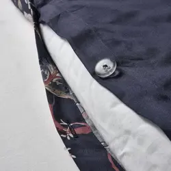 روکش لحاف و 2 عدد روبالشی ایکیا مدل IKEA NÄSSELKLOCKA رنگ آبی تیره/چند رنگ