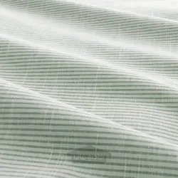 روکش لحاف و روبالشی ایکیا مدل IKEA BERGPALM رنگ سبز/راه راه