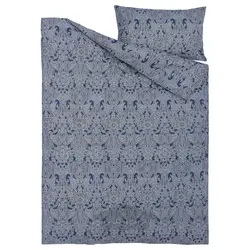 روکش لحاف و روبالشی ایکیا مدل IKEA JÄTTEVALLMO رنگ آبی تیره/سفید