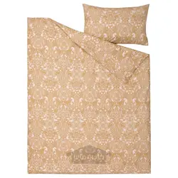 روکش لحاف و روبالشی ایکیا مدل IKEA JÄTTEVALLMO رنگ زرد/سفید